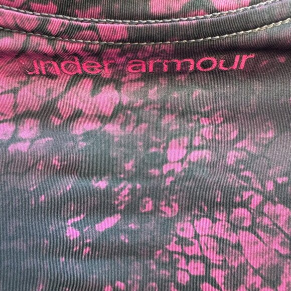 Under Armour Womens Sonic HeatGear Fitted Workout Athletic T-Shirt Pink Black S - Picture 5 of 8